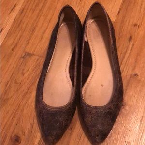 Frye Regina Ballet Flats- brown leather